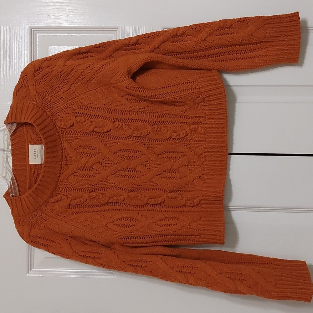 Harper Heritage chunky cable knit crew neck sweater size Medium